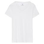 GANT Kadın Beyaz V Yaka T-Shirt