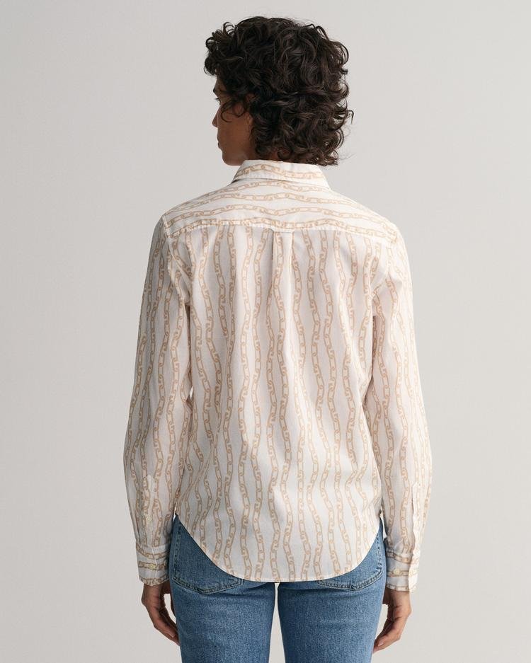 GANT koszula z bawełnianego woalu z motywem łańcuszka Regular Fit - 4300180