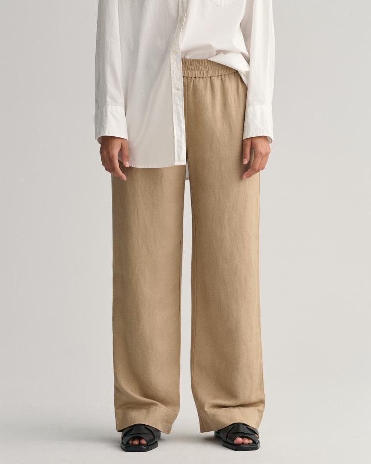 GANT niezapinane spodnie z lnu i wiskozy - 4150214